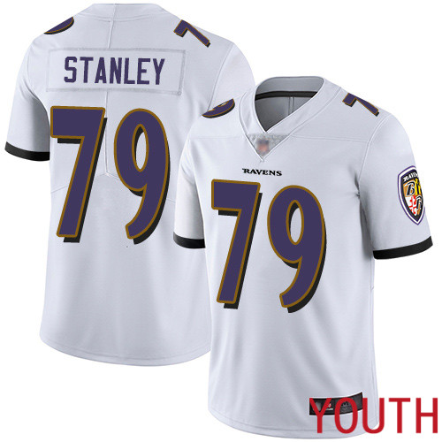 Baltimore Ravens Limited White Youth Ronnie Stanley Road Jersey NFL Football #79 Vapor Untouchable